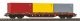 Container Flat Car SNCB Era V, beladen with 3 Containern, HO, PIKO 24539