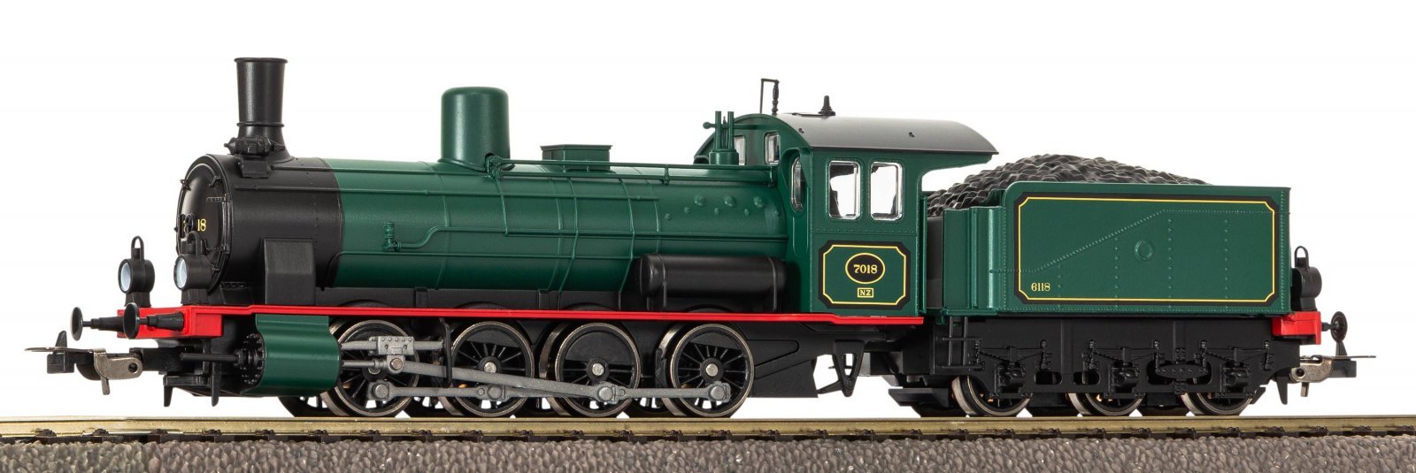 Steam Locomotive G7.1 Rh7000 SNCB III + DSS PluX22, HO, PIKO 27509