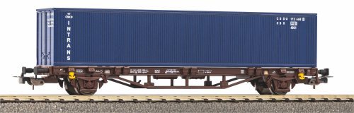 Flat w/40' cont CD V, HO, PIKO 27719