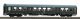 Halberstadt Center-Entrance Car green 2. Class lg. roof DR IV, other no., HO, PIKO 28001