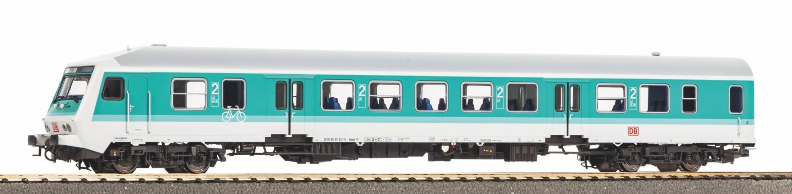 Halberstadt Center-Entrance Cab Car mint green DB AG Era V, HO, PIKO 28024