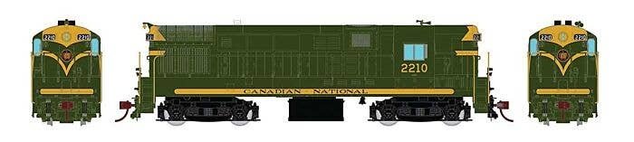 FM H16-44 Phase III - Sound and DCC -- Canadian National 2203 (green, gold), HO, Rapido Trains Inc 44525