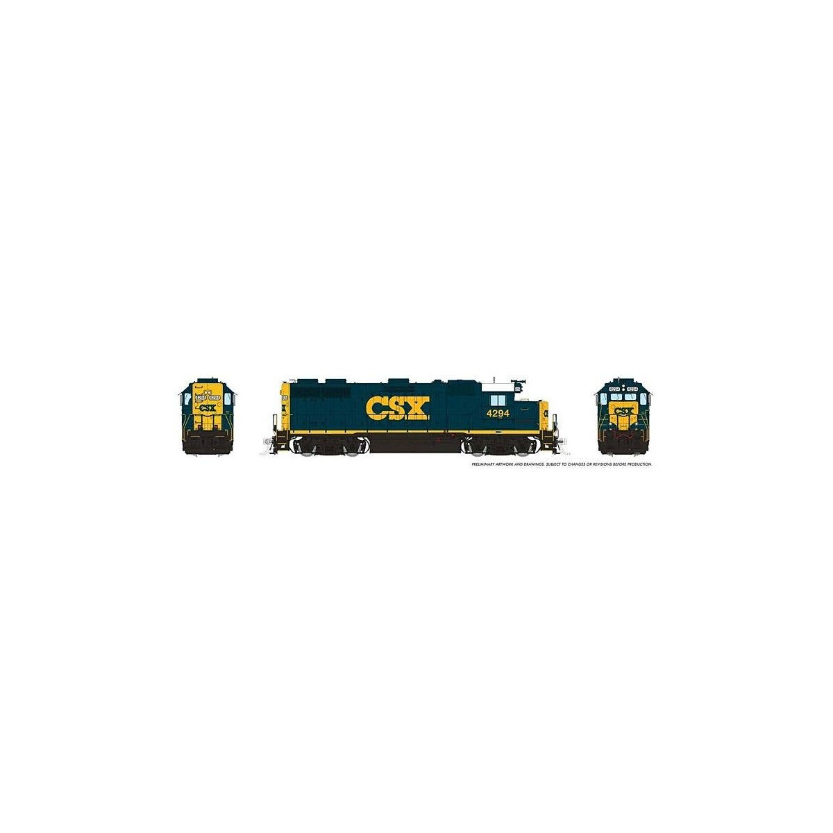EMD GP39 - Sound and DCC -- CSX 4298 (YN3, blue, yellow), HO, Rapido Trains Inc 39518