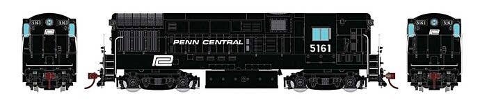 FM H16-44 Phase III - Sound and DCC -- Penn Central 5163 (black, white, Logo on Frame), HO, Rapido Trains Inc 44518