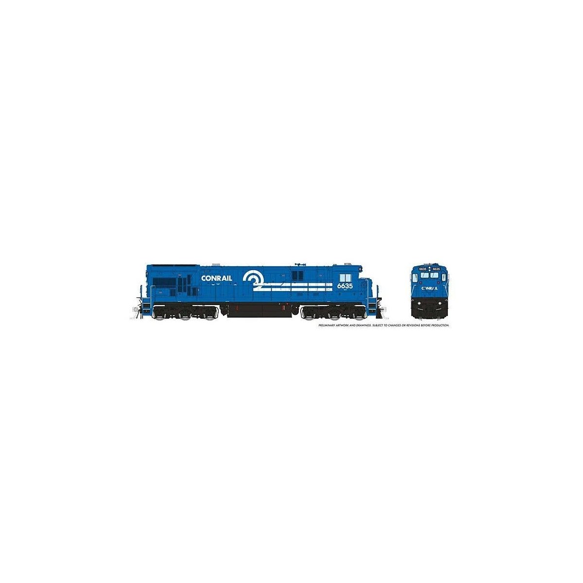GE C36-7 - Sound and DCC -- Conrail 6639 (blue, white, black), HO, Rapido Trains Inc 42608