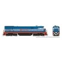 GE C36-7 - Sound and DCC -- Ferrocarriles Nacionales de Mexico 421 (blue, orange, black, white), HO, Rapido Trains Inc 42610