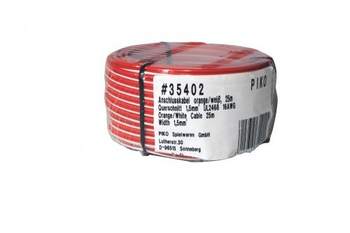 G-Orange/White Cable, 16AWG, 25m, G, PIKO 35402