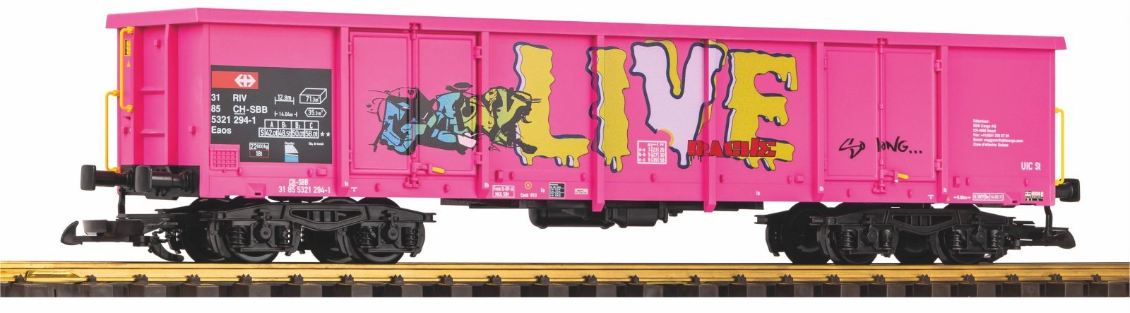 G Open Freight Car Eaos SBB VI, G, PIKO 37013