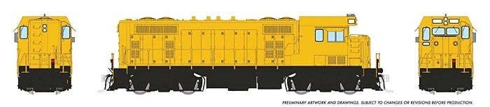 Santa Fe CF7 w/Square Cab - Sound and DCC -- Painted, Unlettered (yellow, black), HO, Rapido Trains Inc 70696