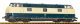 G-Diesel Locomotive BR 221 blue beige DB IV, G, PIKO 37462