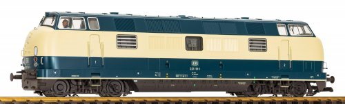 G-Diesel Locomotive/Sound BR 221 blue beige DB IV, G, PIKO 37463