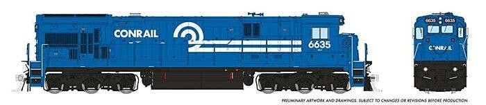 GE C36-7 - Sound and DCC -- Conrail 6628 (blue, white, black), HO, Rapido Trains Inc 42606