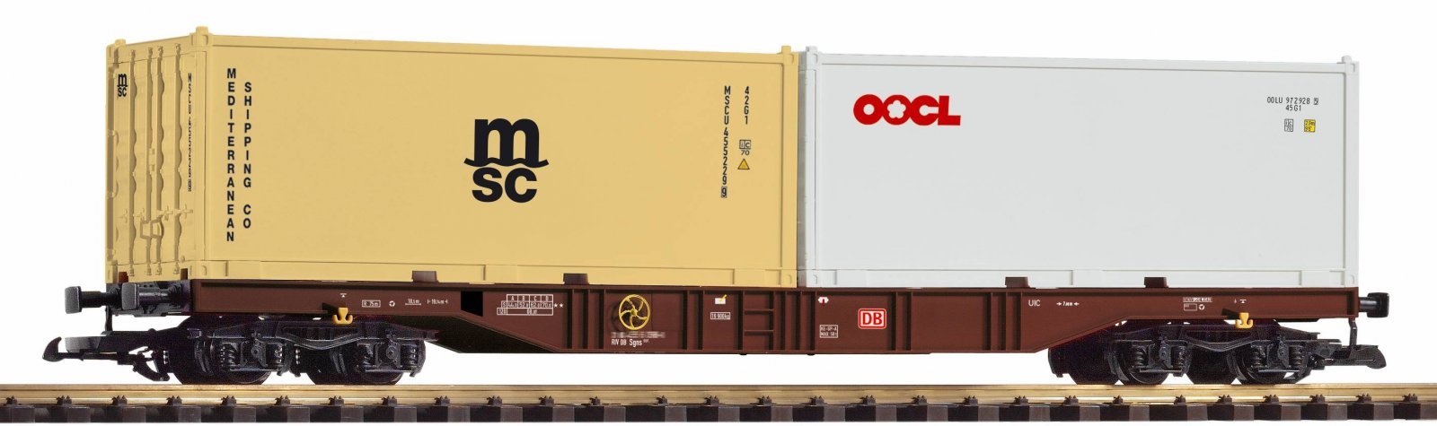 G Container Flat Car DB AG VI with 2 Containern, G, PIKO 37754