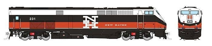 GE P32AC-DM - Sound and DCC -- Connecticut Department of Transportation 231 (New Haven black, white, red), HO, Rapido Trains Inc