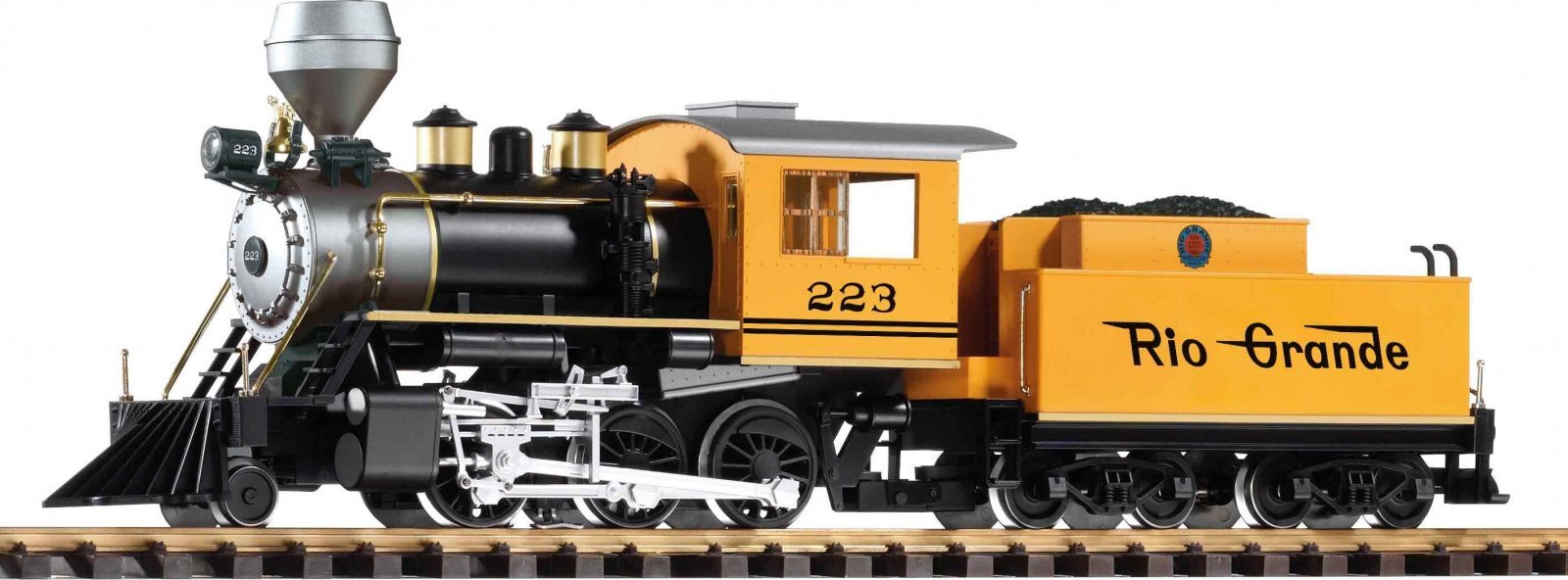 G Steam Locomotive with Tender Mogul D&RGW (incl. Sound+Dampf), G, PIKO 38237