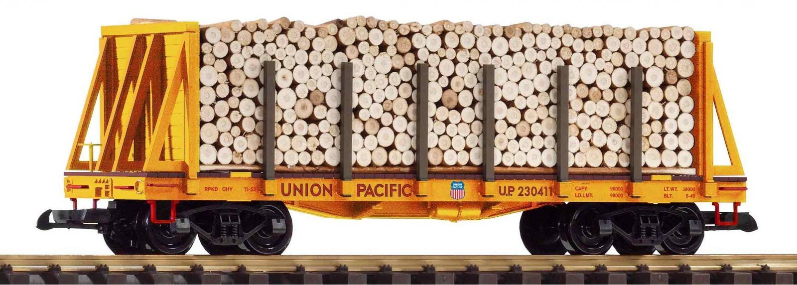 G Flat Car with Log Load UP, G, PIKO 38791
