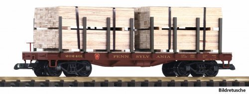 G-Stake Car PRR with Log Load, G, PIKO 38799