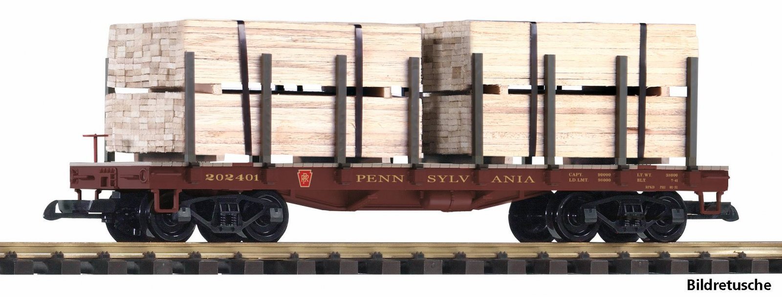 G-Stake Car PRR with Log Load, G, PIKO 38799