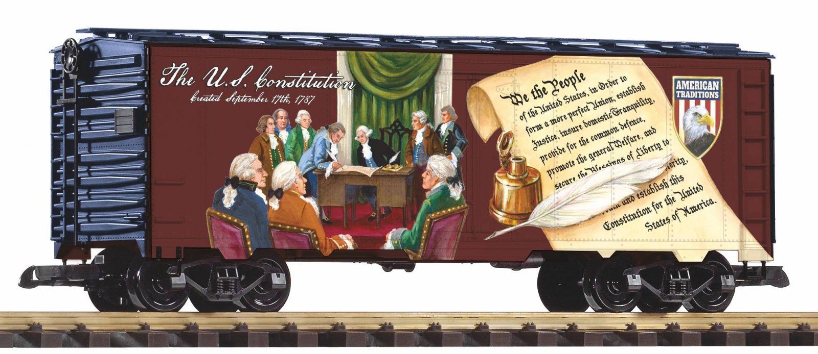 G Freight Car American Traditions "Constitution", G, PIKO 38943