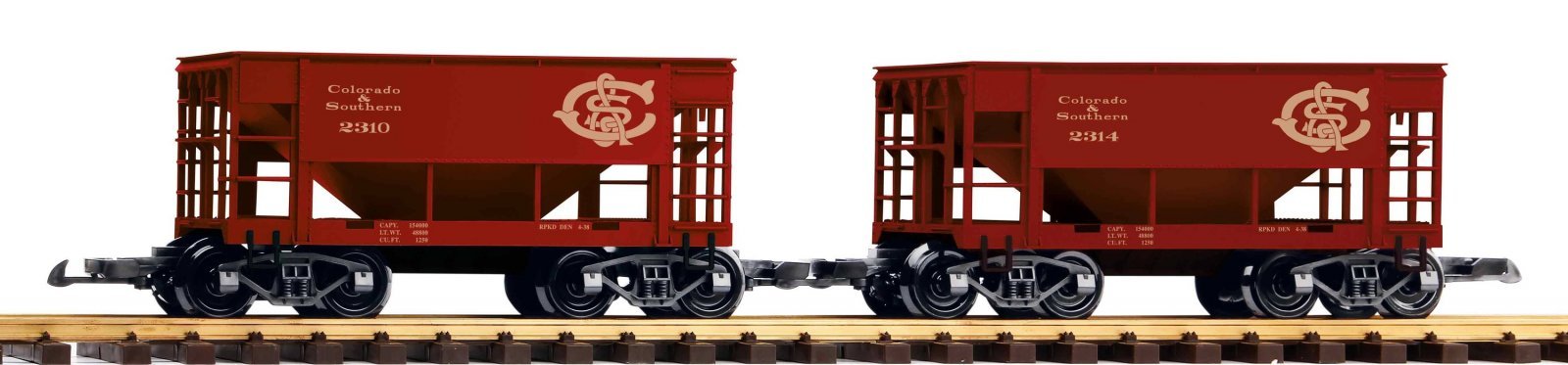 G 2-Piece Set Bulk Freight Car C&S, G, PIKO 38952
