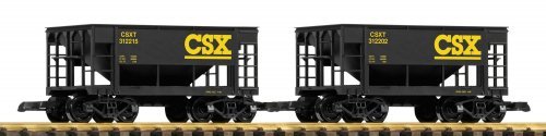 G 2-Piece Set Bulk Freight Car CSX, G, PIKO 38953