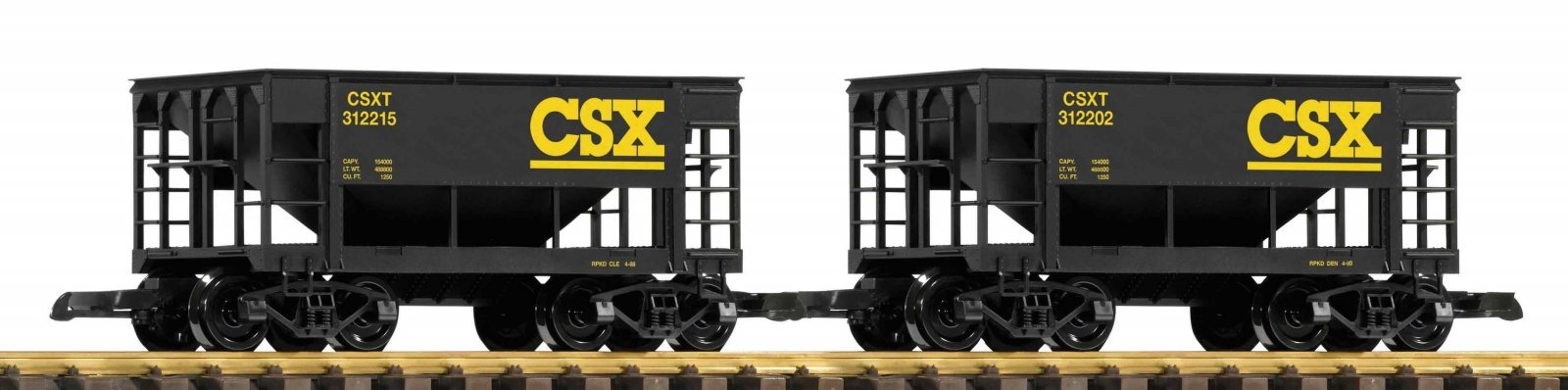 G 2-Piece Set Bulk Freight Car CSX, G, PIKO 38953