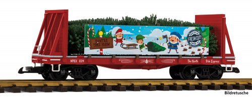G-Low-Side Car Santas Tree Farm Transport, G, PIKO 38980