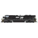 EMD SD70ACe - Standard DC - Stealth Series -- Norfolk Southern 1047 (black, white, Horse Head Logo), HO, Broadway Limited Import