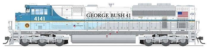 EMD SD70ACe - Standard DC - Stealth Series -- Union Pacific 4141 (George Bush Commemorative, white, blue), HO, Broadway Limited 