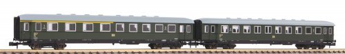 N-2-Piece Set Skirted Express Car 1/2.Class / 2.Class DR III, N, PIKO 40628