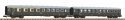 N-2-Piece Set Skirted Express Car 1/2.Class / 2.Class DR III, N, PIKO 40628