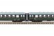 N-2-Piece Set Skirted Express Car 1/2.Class / 2.Class DR III, N, PIKO 40628