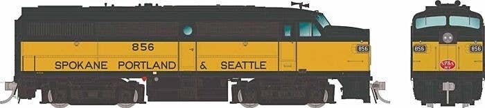 Alco FA1 - Sound and DCC -- Burlington Northern 4116 (Patched Ex-SP&S, yellow, Pullman Green), HO, Rapido Trains Inc 37580