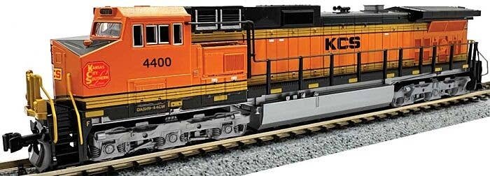 GE C44-9W - Sound and DCC -- Kansas City Southern 4400 (Ex-BNSF Patch, orange, black, yellow, KCS Logo), N, Kato USA Inc 1763519