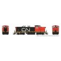 GMD-1 4-Axle Version - ESU LokSound 5 Sound and DCC -- Canadian National 1915 (black, red,red cab & short hood, Noodle Logo), HO