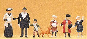 1900s Figures -- Passers-By Wearing Winter Clothes, HO, Preiser Kg 12184