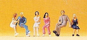 Pedestrians -- Seated Couples pkg(3), HO, Preiser Kg 14138