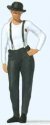 Woman in Bowler Hat Individual Figure, HO, Preiser Kg 28230