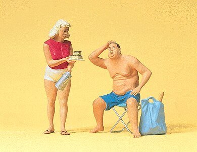 Sports & Recreation -- Campers Man & Woman, G, Preiser Kg 45111