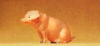 Domestic Animal Figures, 1/24 - 1/25 Scale -- Pig Sitting, 1/25, Preiser Kg 47047