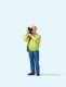 Man with Video Camera Individual Figure, HO, Preiser Kg 28257