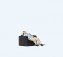Taking a Nap - Individual Figure -- Figure on Chair, HO, Preiser Kg 28260