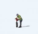 Individual Figure - Drilling the Ground -- Man with Auger, HO, Preiser Kg 28263