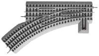 FasTrack(TM) Track w/Roadbed - 3-Rail -- Manual Turnout (Switch) O-36 Left Hand, O, Lionel 612017