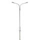 Double-Arm Streetlight 3-Pack - Cool White LED -- Silver, N, Atlas Model Railroad Co. 70000154