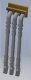 3-Line MU Hose -- Plastic pkg(4), HO, Cal Scale 190724