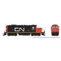 GP9rm - ESU LokSound & DCC -- Canadian National 7007 (black, white, red, Large Noodle Logo), HO, Rapido Trains Inc 41510