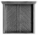 Victorian Baggage Door -- 72 x 80` Scale, .48 x .515` Opening pkg(4), N, Tichy Train Group 2545