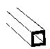 ABS Square Tubing - 15` 38.1cm Length -- 3/8 x 3/8` 1 x 1cm pkg(4), All Scales, Plastruct Inc 90205