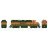 EMD GP38 Low Nose - Sound and DCC -- Burlington Northern Santa Fe 2162 (H1, green, orange), HO, Rapido Trains Inc 38534